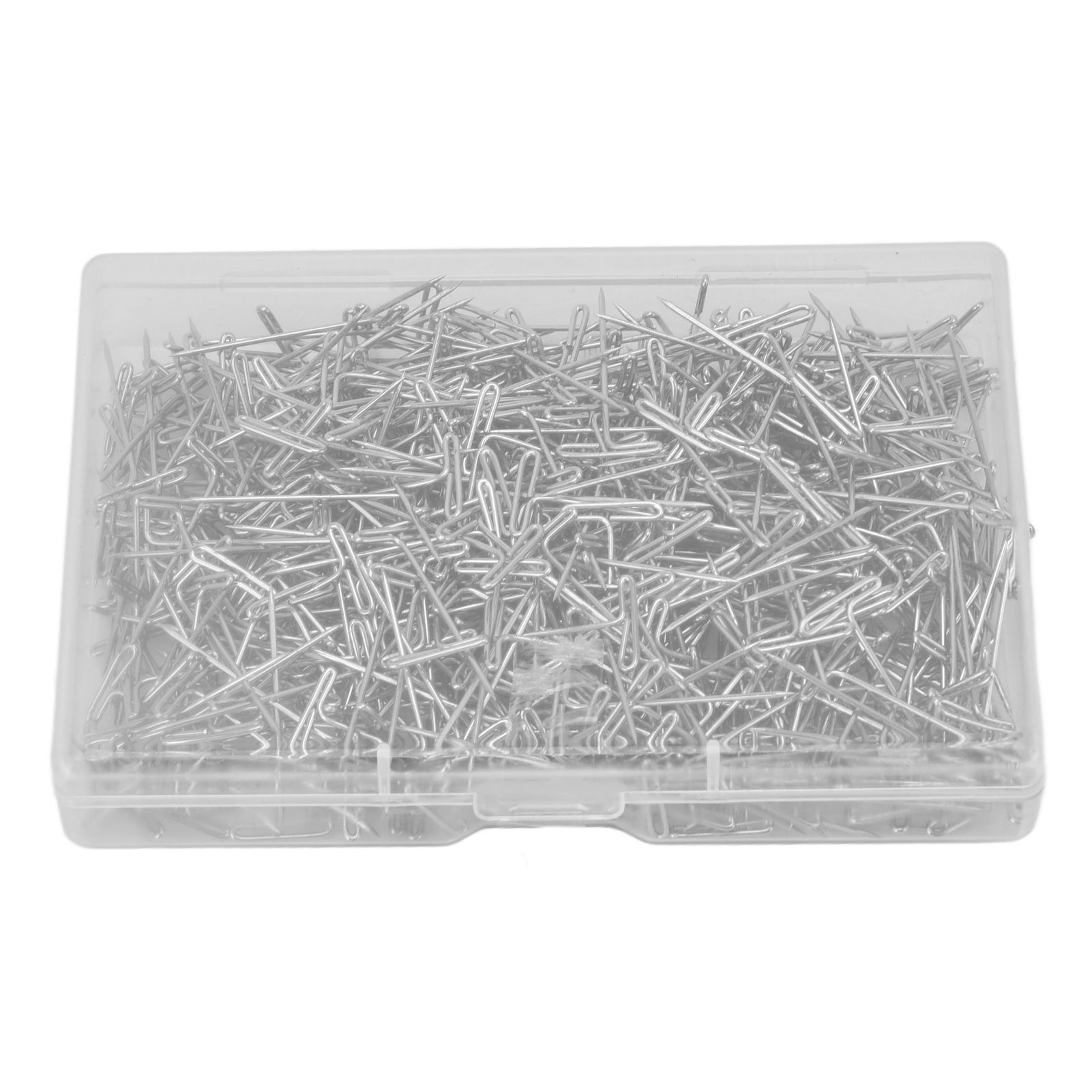 500pcs Stainless Steel T Pins 27mm/1.06in Wig T Pins T Shaped Needles with Plastic Box for Sewing Modelling
