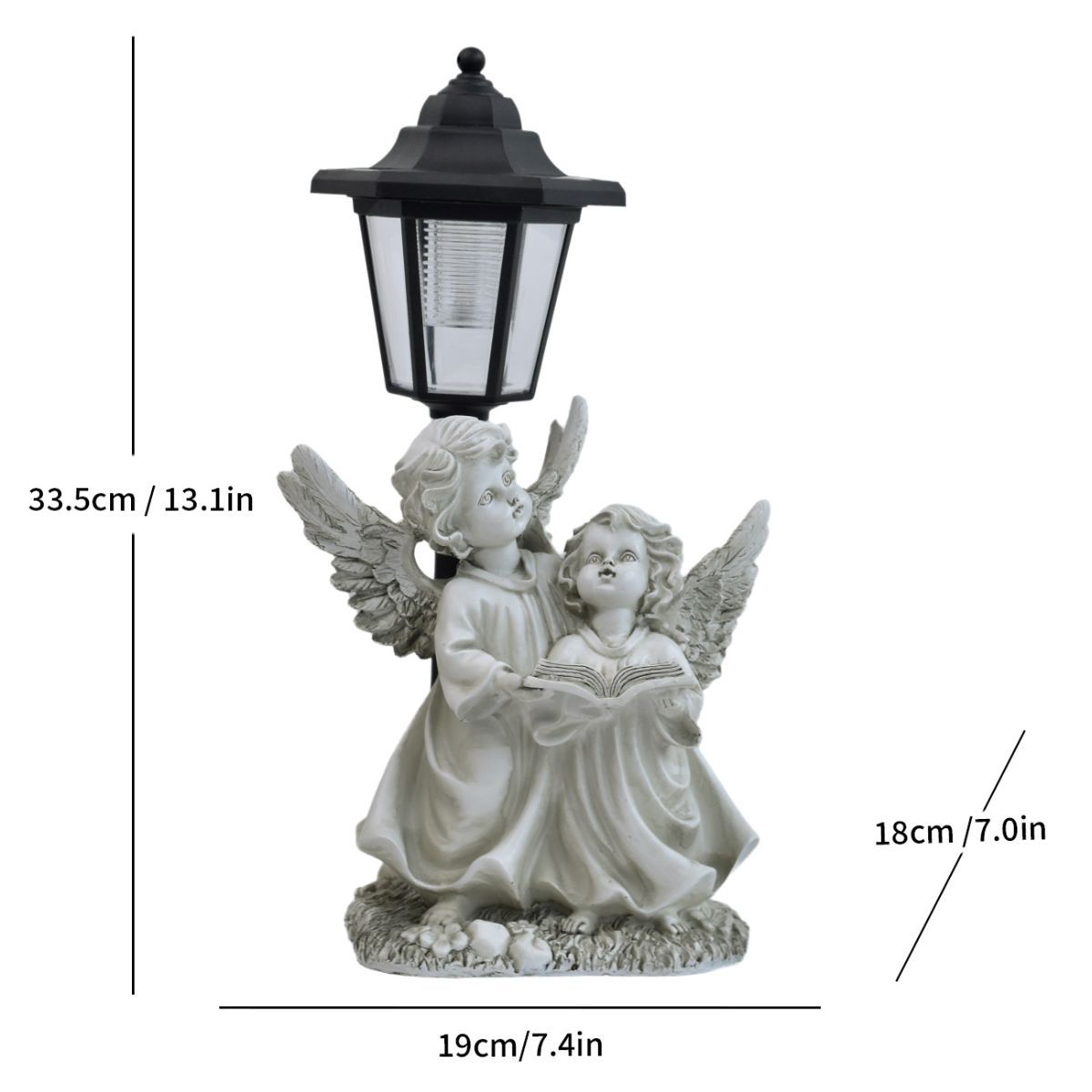 Resin Hummingbird Solar Lamp Outdoor Garden Sculpture Couple Hummingbird - Multi-color - Size 14 — image 4