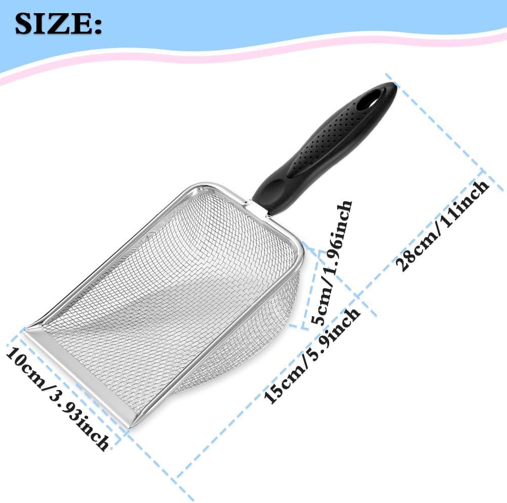 Shark Tooth Sifter Dipper for Shell Collecting, Beach Mesh Shovel, Kids Filter Sand Scooper for Picking Up Shells - Beach Snow Toys for Kids, Black — image 3