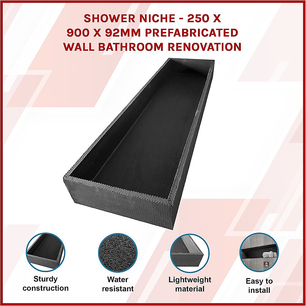 Shower Niche - 250 x 900 x 92mm Prefabricated Wall Bathroom Renovation โ image 3