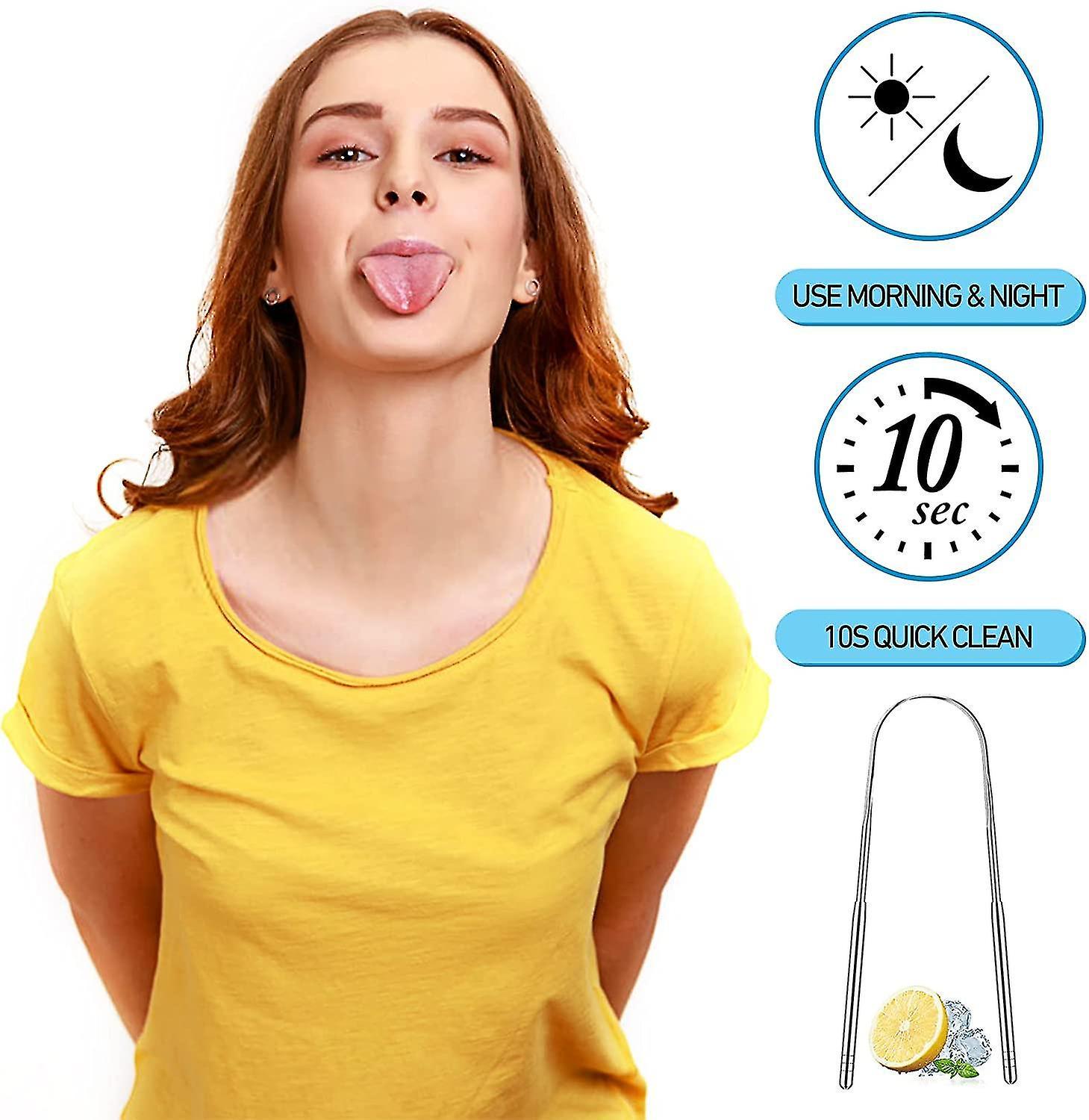 Copper Tongue Scraper, U-Shaped Metal Tongue Cleaner for Adults - Stainless Tip โ image 4