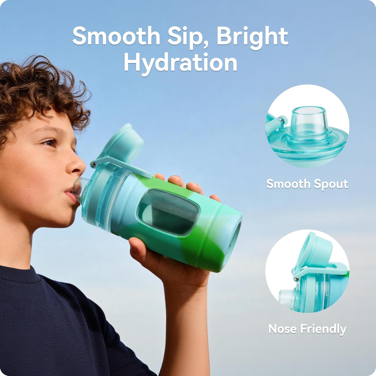 Replacement Spout Lid for Bubba Water Bottle 16 OZ, Portable Water Bottle Caps for Bubba Flo, BPA-Free & Leak-Proof — image 2