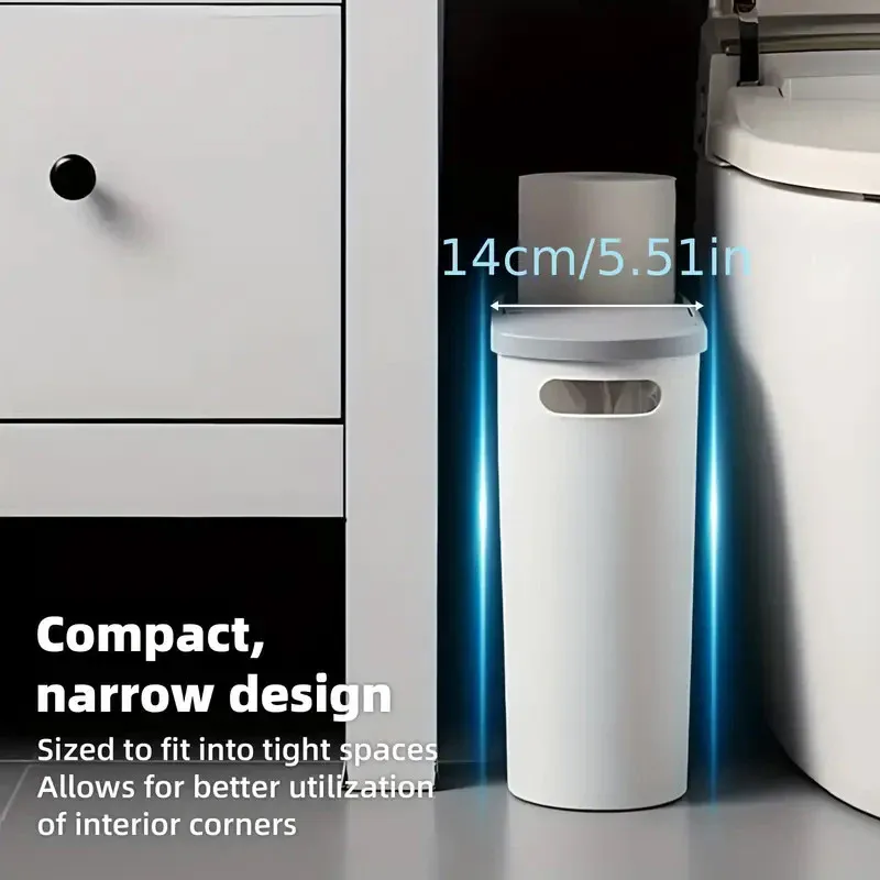 Simple Garbage Can with Lid Household Clamped Plastic Bucket Flip Lid Kitchen — image 6