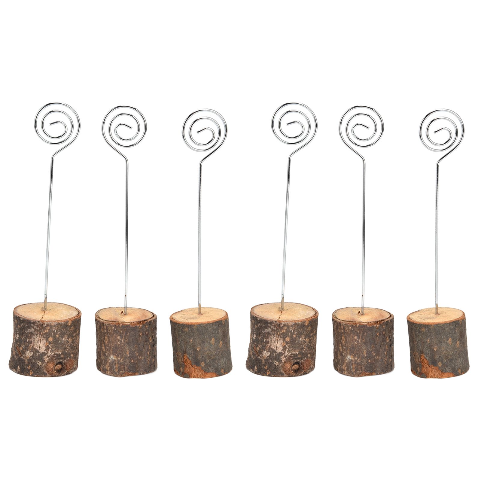 20Pcs Premium Wood Place Card Holders with Swirl Wire Name Cards Photo Holders for Wedding Birthday Festival โ image 5