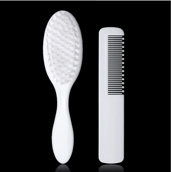 Baby Hair Brush and Comb Set, Soft Plastic Hair Brush and Comb Scalp Massage Kit for Newborns Toddlers โ image 2