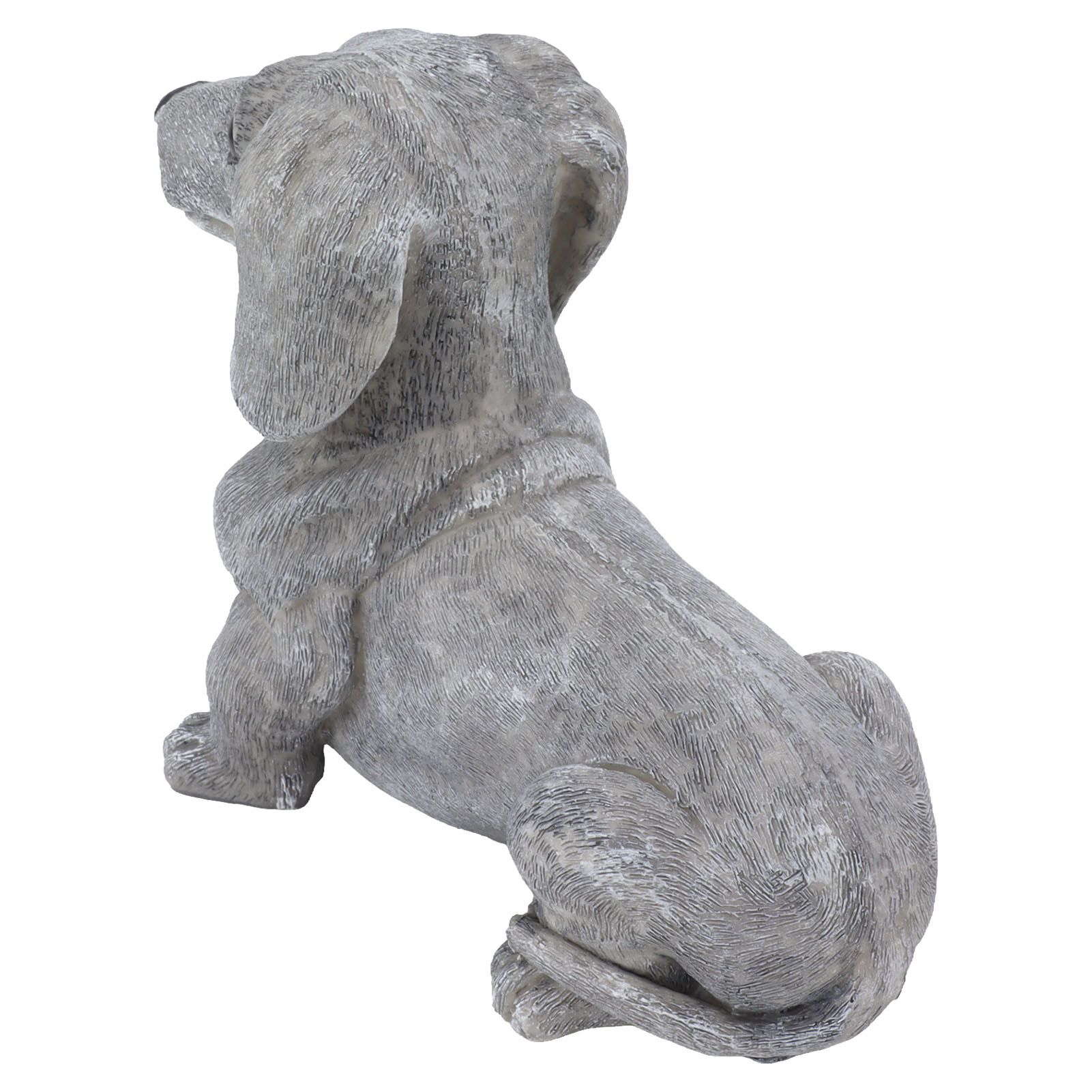 Dog Garden Statues DIY Lifelike Prevent Cracking Resin Dog Statues Home Decor for Courtyard Lawn Dachshund — image 5