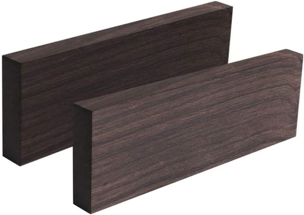 Wood blank ebony wood glossy fade-resistant musical instrument ebony blank DIY material 2 pcs