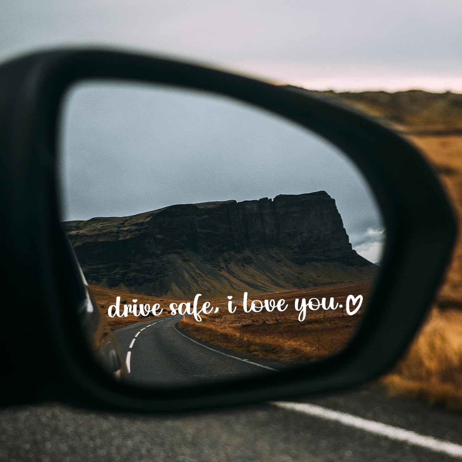 5 Pcs Drive Safe I Love You Sticker, White I Love You Drive Safe Mirror Stickers for Rearview Mirror & Windshield, Reusable Funny Car Decals for Couples & — image 4