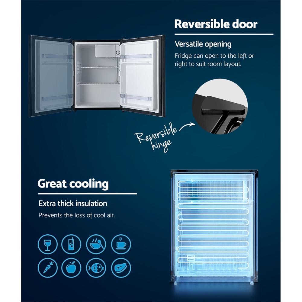 Devanti 70L Bar Fridge Black — image 6