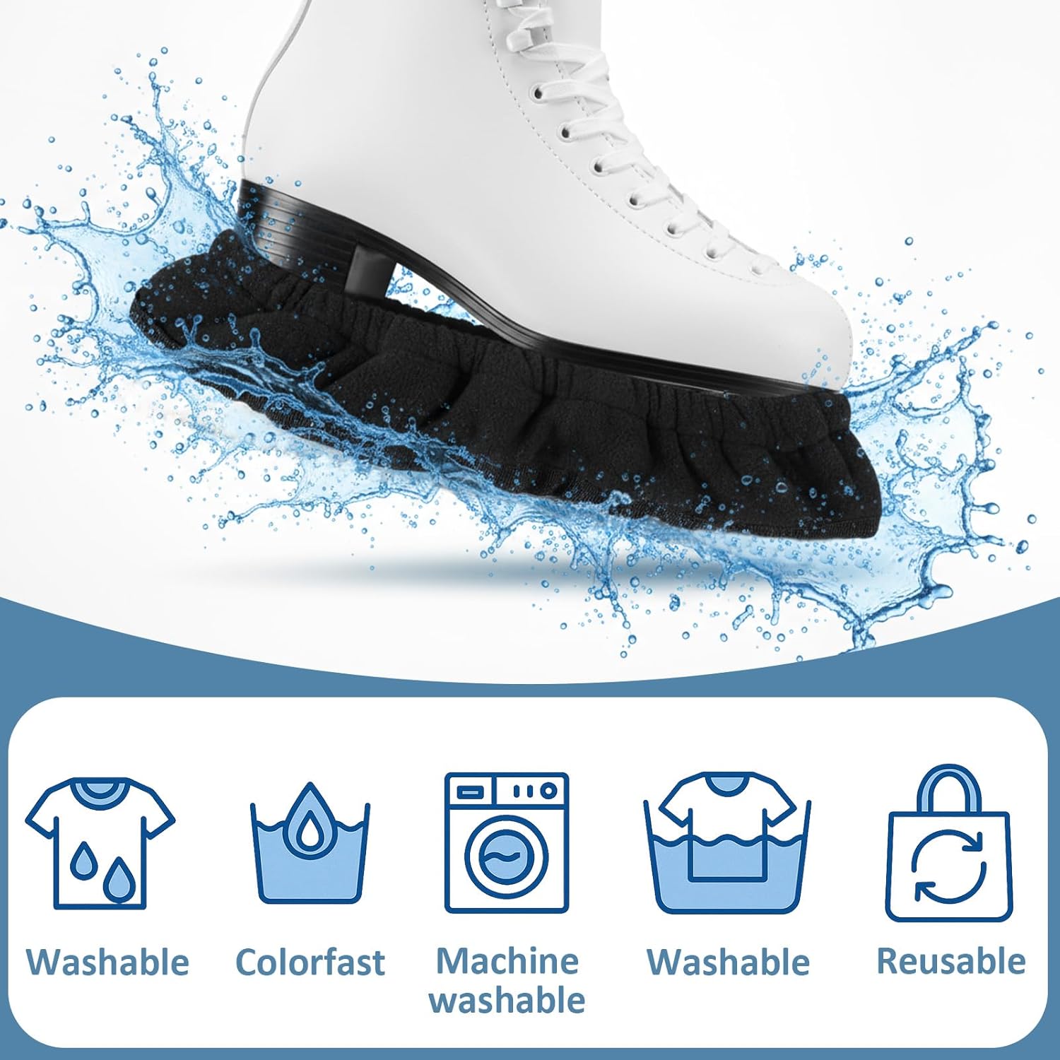 2 PCS Ice Skate Guards, Sports Blade Protector for Hockey Skates, Figure and Ice Skates Blade Covers for Toddler Kids Youth Adults-Men Women Boys Girls Skate โ image 3