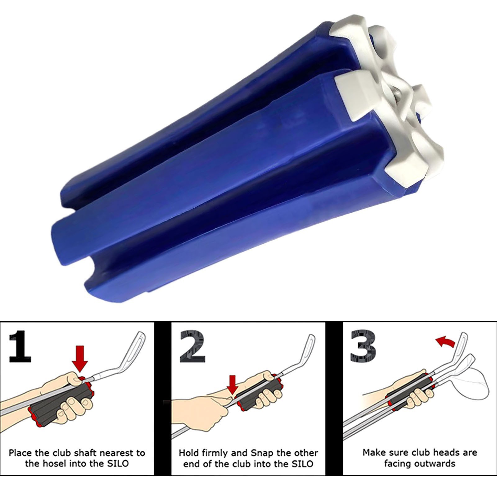 Grey And Blue Golf Club Carrier 2-Pack - Durable ABS+PET Golf Club Holder for Secure Storage and Easy Transport โ image 3