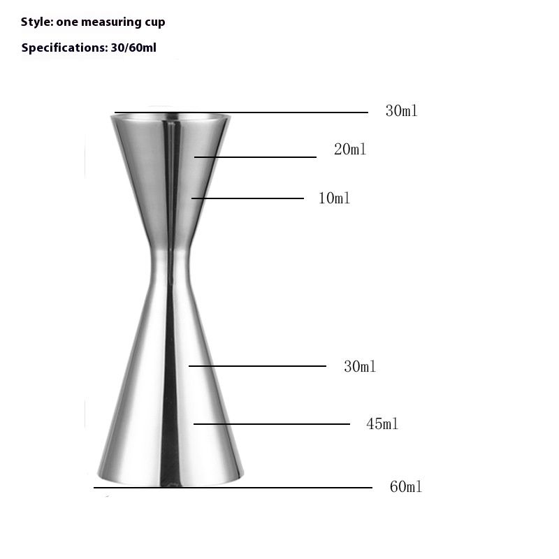 Silver Double Jigger Premium Japanese Style Slim Measuring Jigger, Double Cocktail Jigger, Bar Tool โ image 4