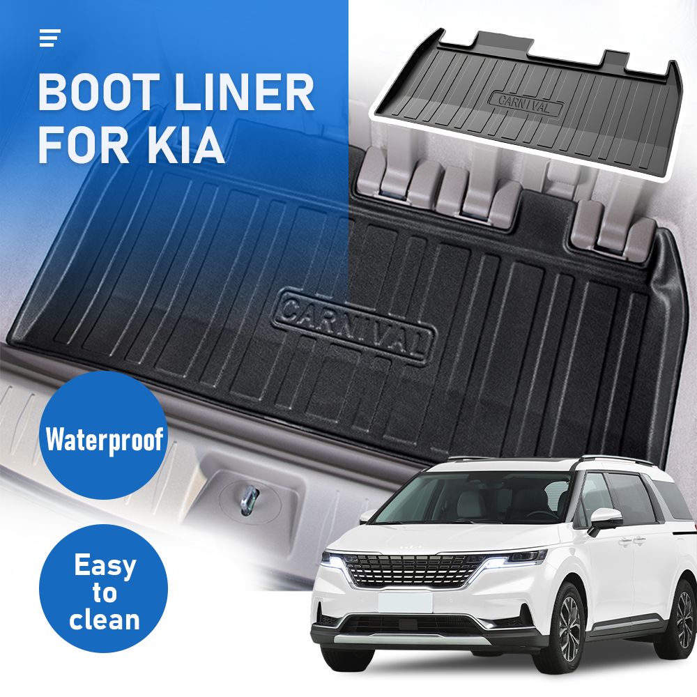 Cargo Mat Kia Carnival 2021-2023 Boot Liner Frunk Mat TPE Cargo Liner All Weather TPE Mat Accessories Rear Trunk Mat Water Proof โ image 2