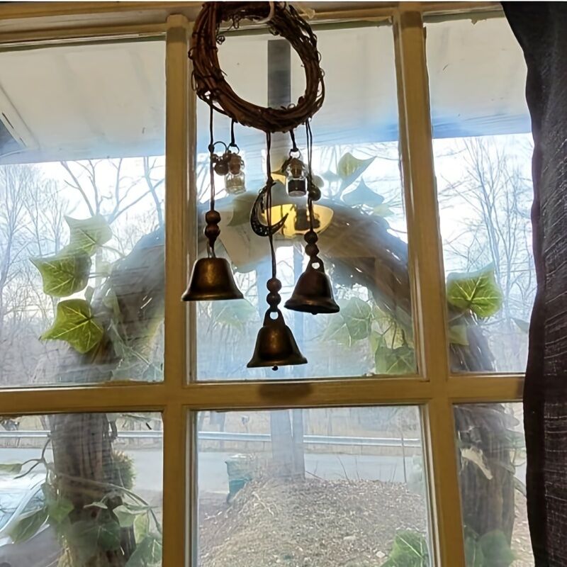 Bell Door Handle Protector Pendant, Vine-style Wind Chime, Witch Prayer Crystal Wind Chime, Home Decor — image 4