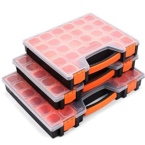 3PC SET 14 +15+22 Compartments Storage Organizer Tool Box Plastic Bin Screw Case — image 2