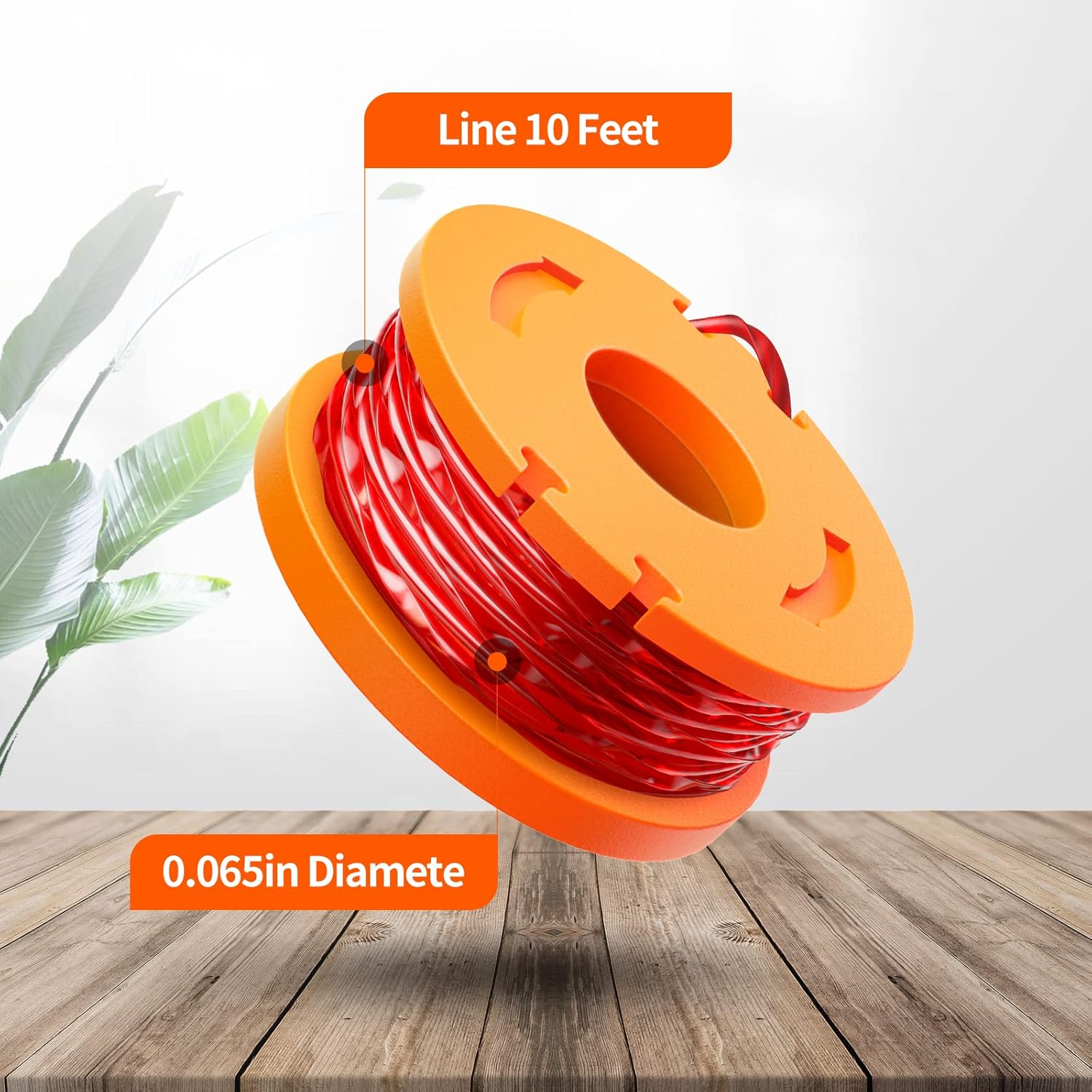 23 Pack WA0010 Trimmer String Compatible with Worx Weed Eater, 0.065" Autofeed Replacement Spool Trimmer Line for Worx Weed Eater (16 Line Spools + 7 Cap) — image 2