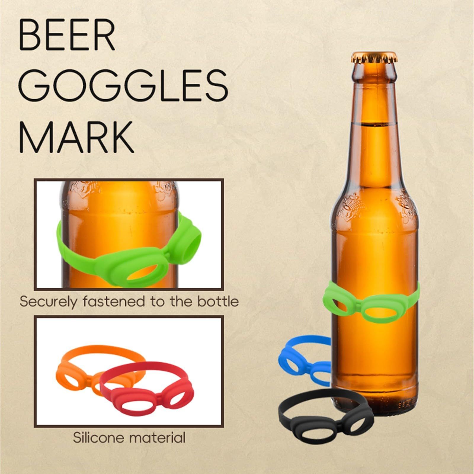 Wine Drink Markers Beer Glass Cup Markers Bottle Strip Tag Markers Cocktail Glass Bottle Drink Markers for Home Bar Cocktail Party — image 2