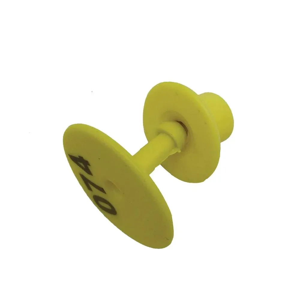 1-100 Cattle Number Ear Tags Set - Round Yellow Pig Sheep Goat Livestock Label — image 4