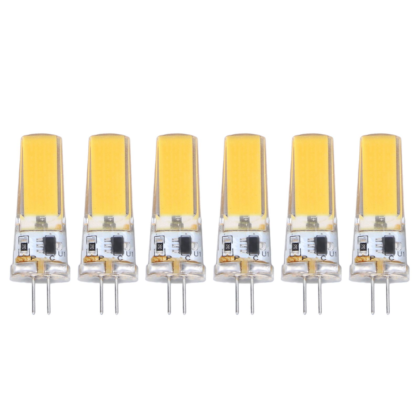 6 Pieces G4 LED Bulbs 9W Dimmable COB Lamp 500LM for Home Ceiling Landscape Chandelier Lamps 3000K Warm Light