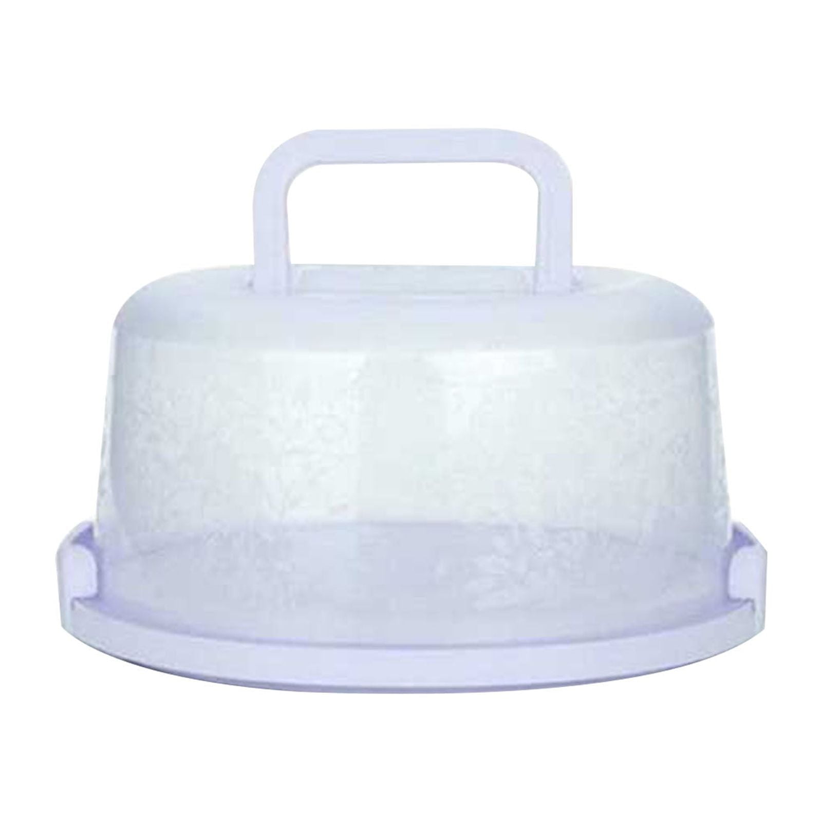 Cake Box Round Cake Stand with Lid and Foldable Handle 10 Inch Portable Cake Container Cake Ornaments, Suitable for Storage Birthday Cakes Cupcakes Nuts Fruits โ image 4