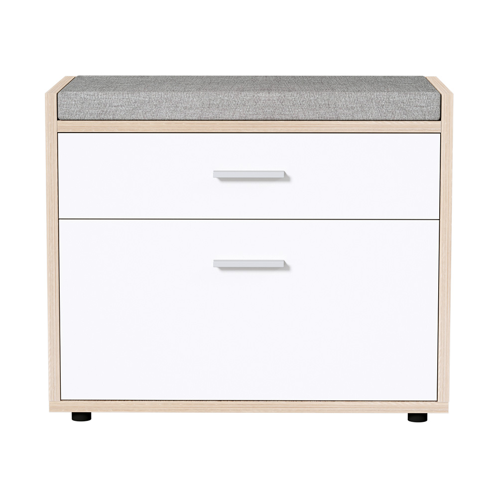 Artiss Shoe Rack Cabinet Bench 8 Pairs White Niva — image 3