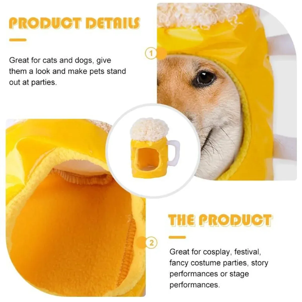 Pet Beer Style Hat Headpiece Pet Funny Feadgear Fun Pet Fecoration for Pet — image 4