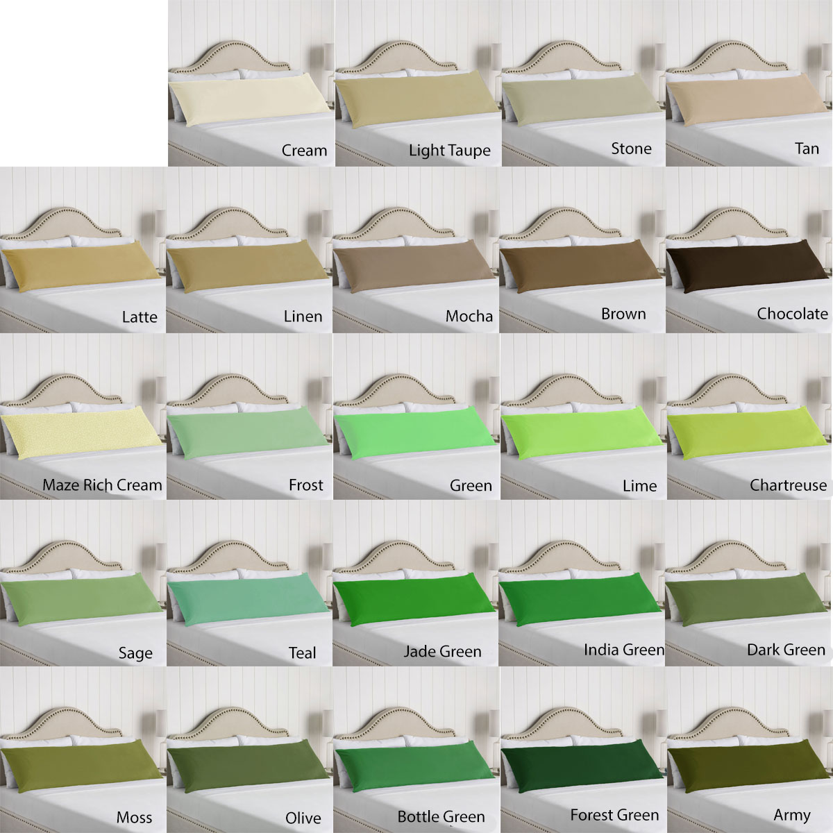Artex 100% Cotton Body Pillowcase Green โ image 2