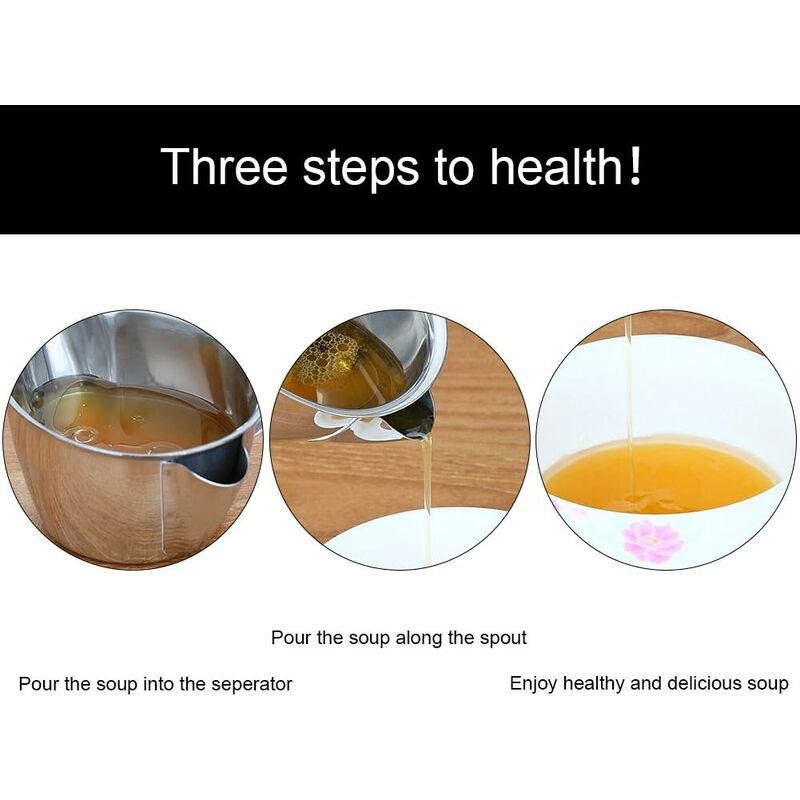 250Ml Gravy Boat Fat Separator, Stainless Steel Grease Bowl Soup Oil Filter, Kitchen Hepler Oil Separator For Grease — image 3