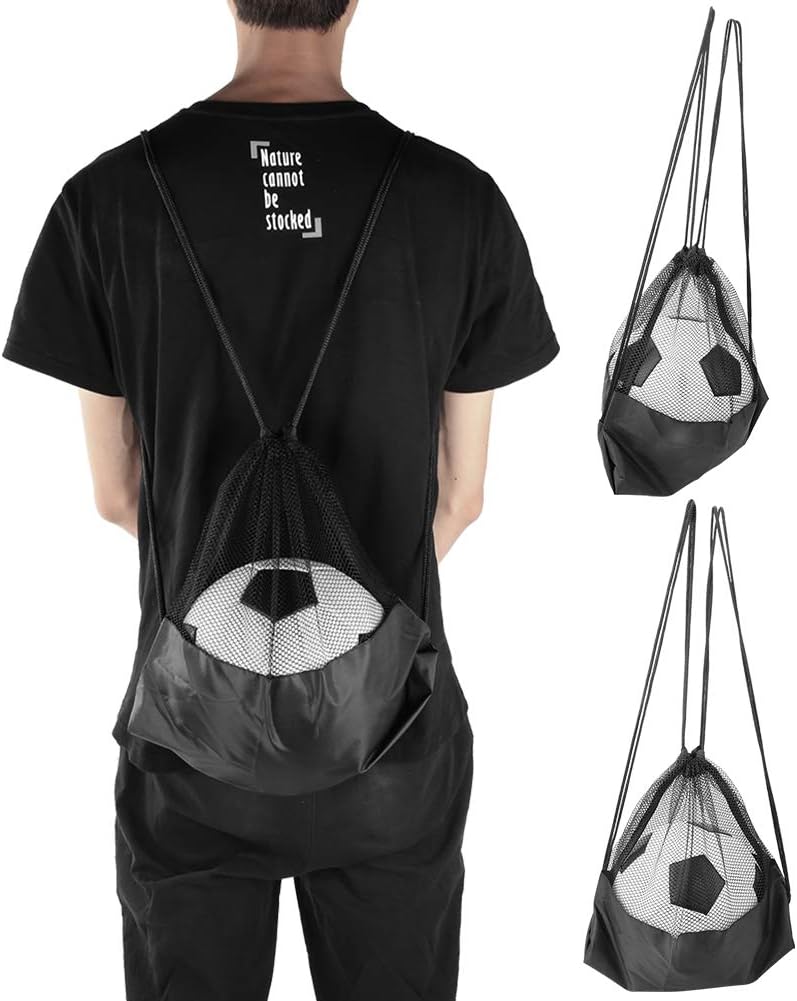 Heavy Duty Mesh Drawstring Bag for Soccer Ball, Oxford Cloth Sports Ball Storage Backpack Multifunction Gym Equipment Bags Volleyball Football — image 2