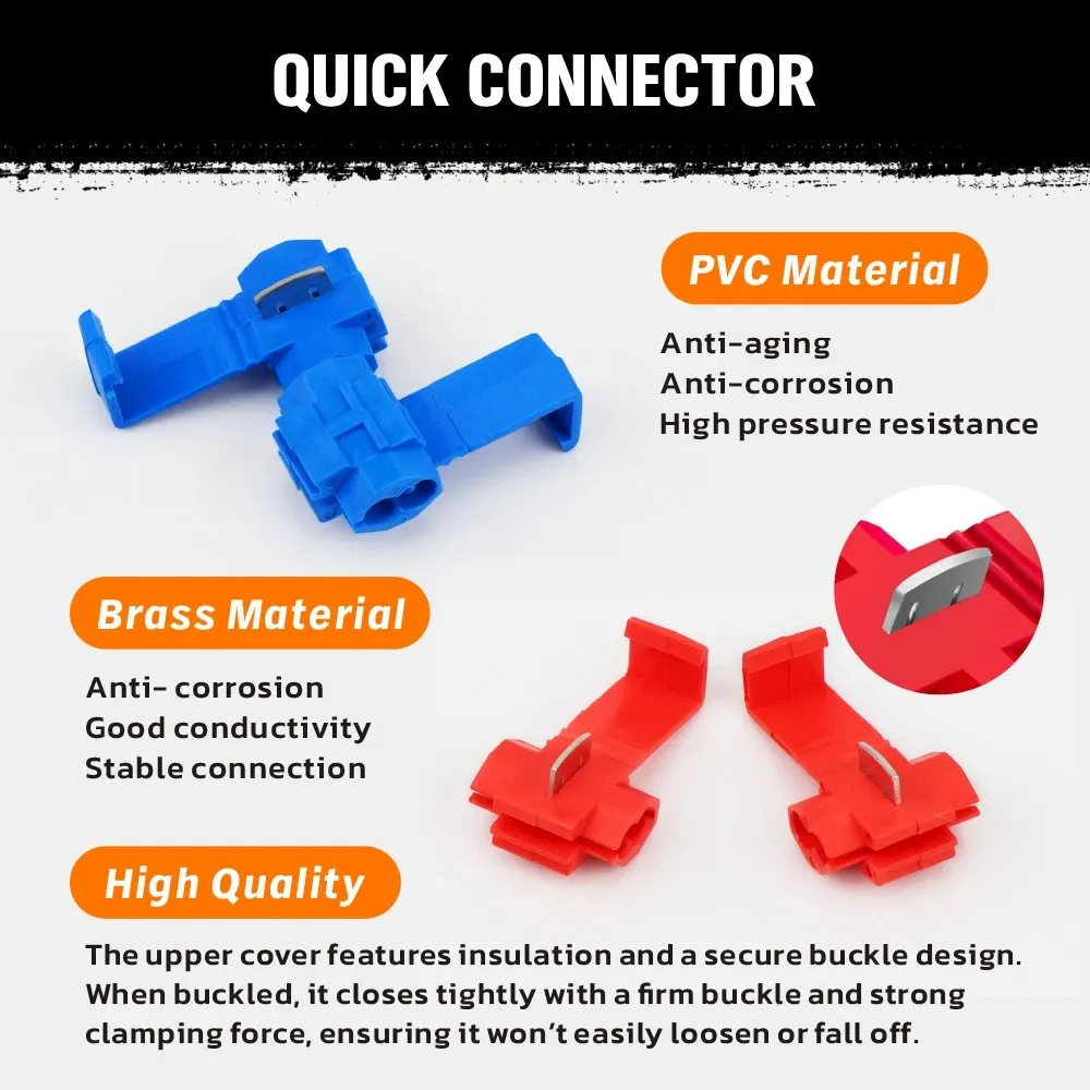 HORUSDY 200PCS Crimp Terminals Wire Connector Kit Spade Ring Butt for Car Wiring โ image 5