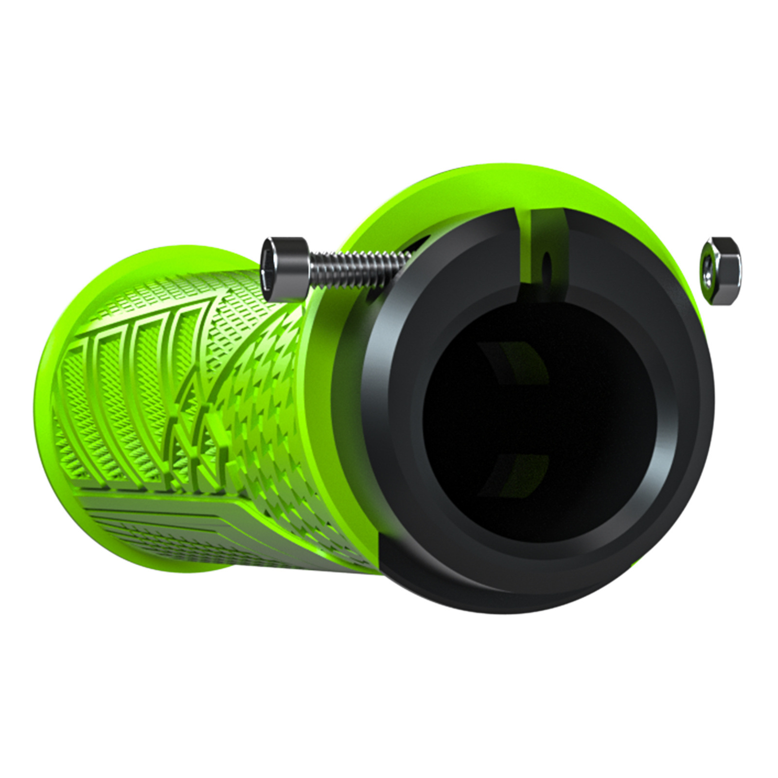 Red Ergonomic Lock-On Bike Grips - Anti-Slip TPR Rubber, Alloy Rings & Plugs for MTB & Commuter Bikes โ image 3