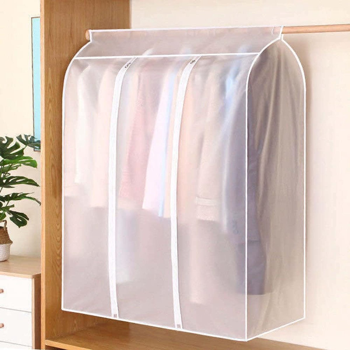 Garment Cover - Clothes Hanging Protector - Clothes Storage Bag - Garment Bag - Hanging Storage Bag - Transparent - Waterproof - For Wardrobe and Clothes Rack — image 5