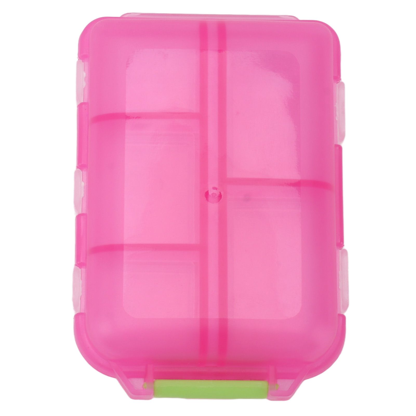 Medicine Box Medicine Case Plastic Waterproof 10 Compartments Buckle Lock Weekly Portable Medicine Container Rose Red โ image 6