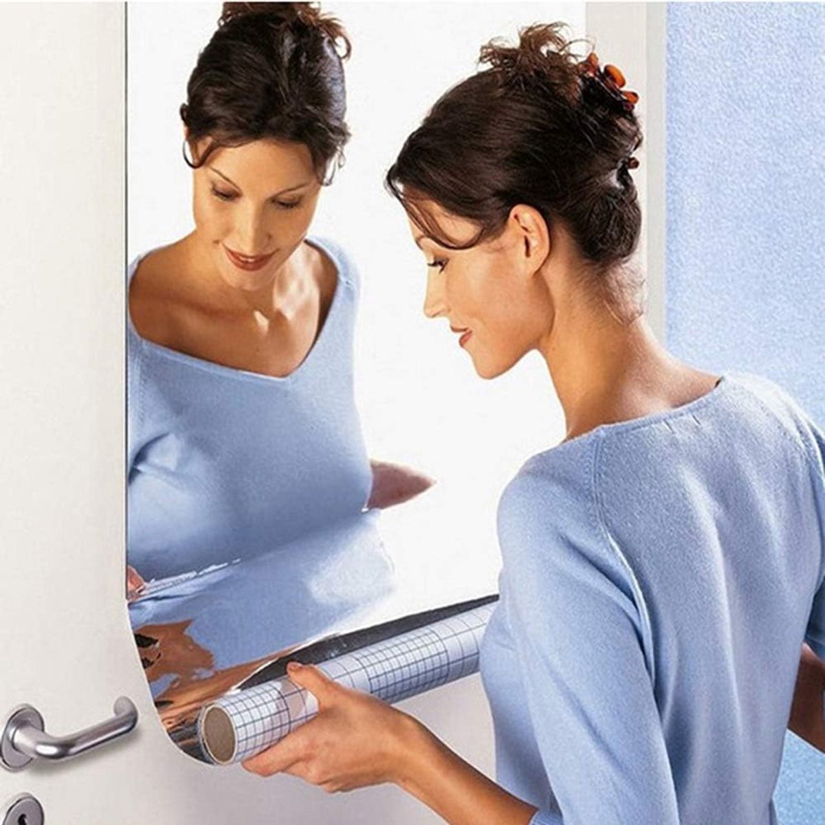 50 × 150 cm - Flexible mirror sheets - Soft mirror - mirror paper - mirror effect wall stickers - non-glass - self-adhesive mirror - plastic wall mirror — image 6