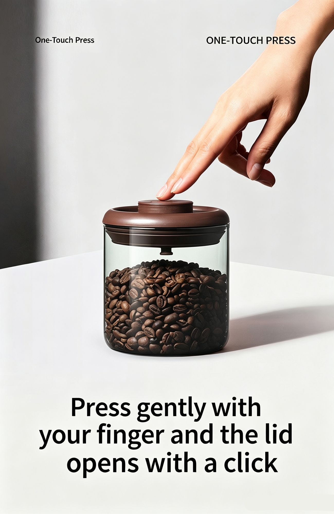 Light‑Shield Brown Glass Airtight Storage Jar 600ml Round High Borosilicate Canister,Sealed Container for Coffee Beans Tea Coffee Powder,UV‑Blocking Pantry — image 5