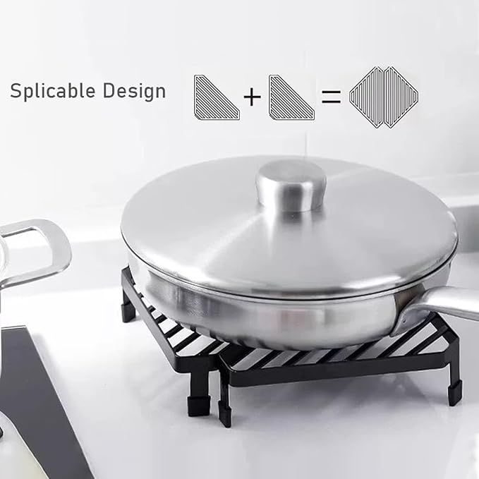 1Pcs Corner Shelf & Cabinet Organizer, Iron Triangular Counter Shelf for Spice Rack Organizer, Kitchen & Bathroom β image 4