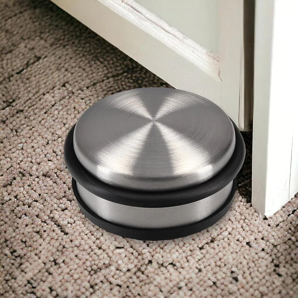 Solid Heavy Duty Rubber Door Stopper Windproof Noise Proof Door Wedge Non Slip — image 4