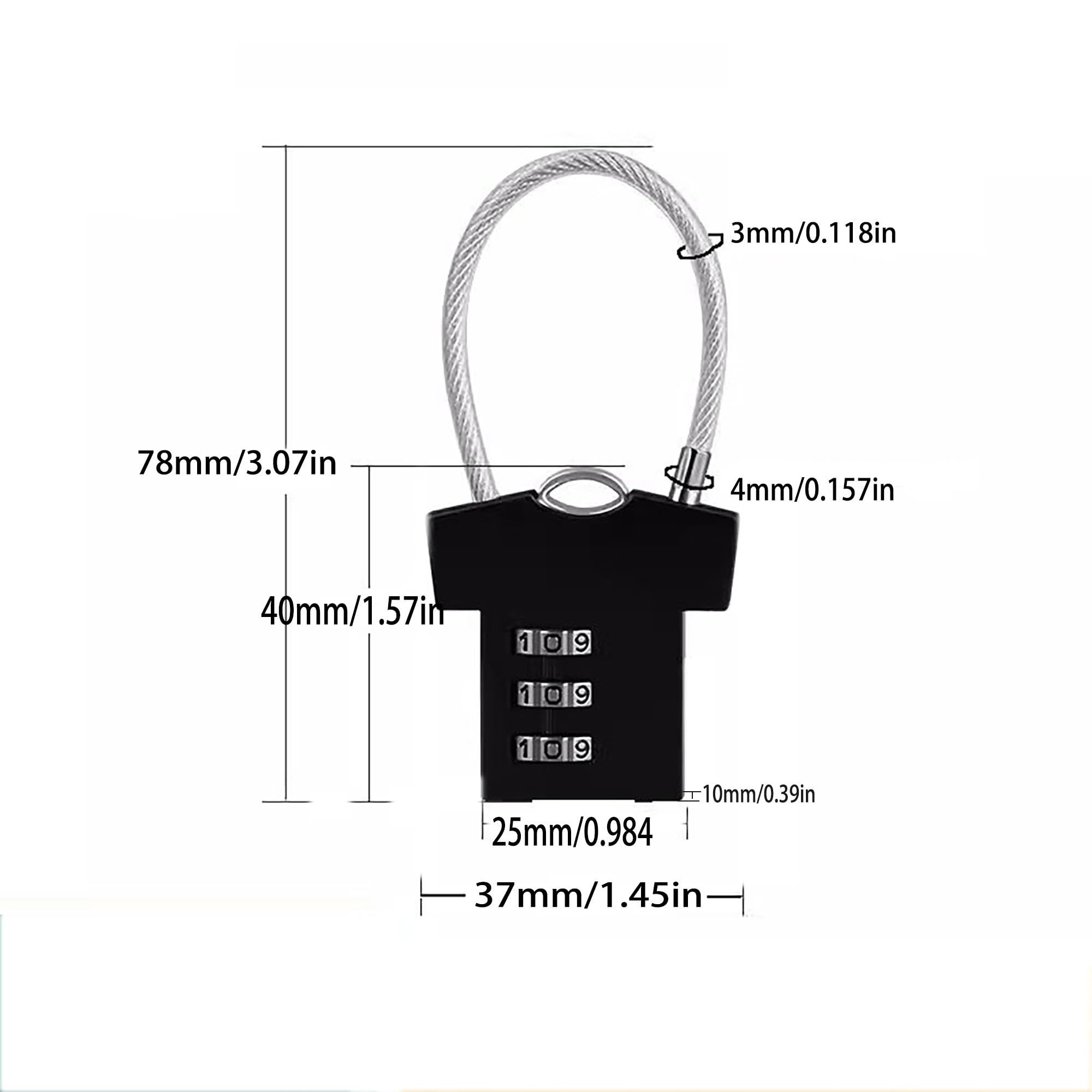 3 Digit Combination Locks, 4 Pack Locker Lock with Clothing Shape Design, Multicolor Password Padlock for Gym, School — image 5