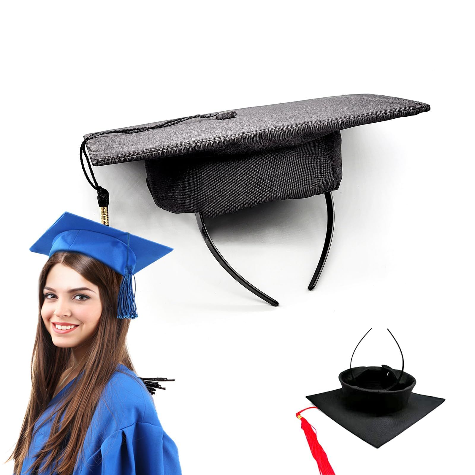 2Pcs Graduation Cap Headband Secures Your Headbands Upgrade Insert Hairstyle Hat Accessories Hairband โ image 4
