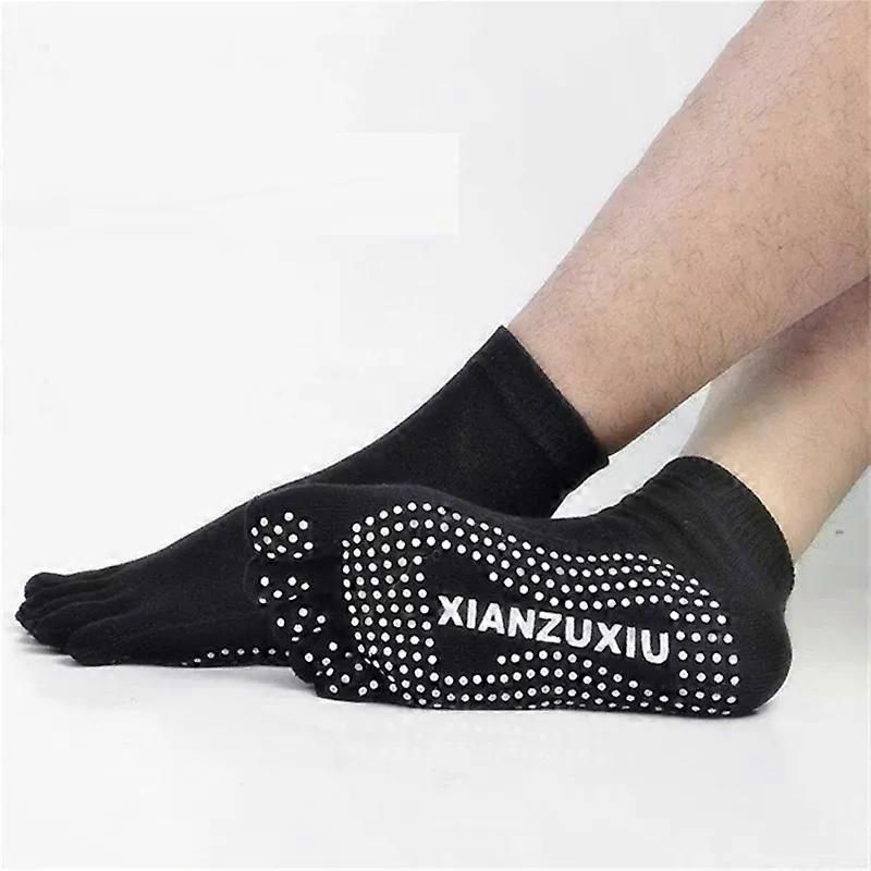Women's Non Slip Yoga Socks Open Toe Five Finger Grip Socks Combed Cotton Pilates Dance Fitness Socks - White โ image 4