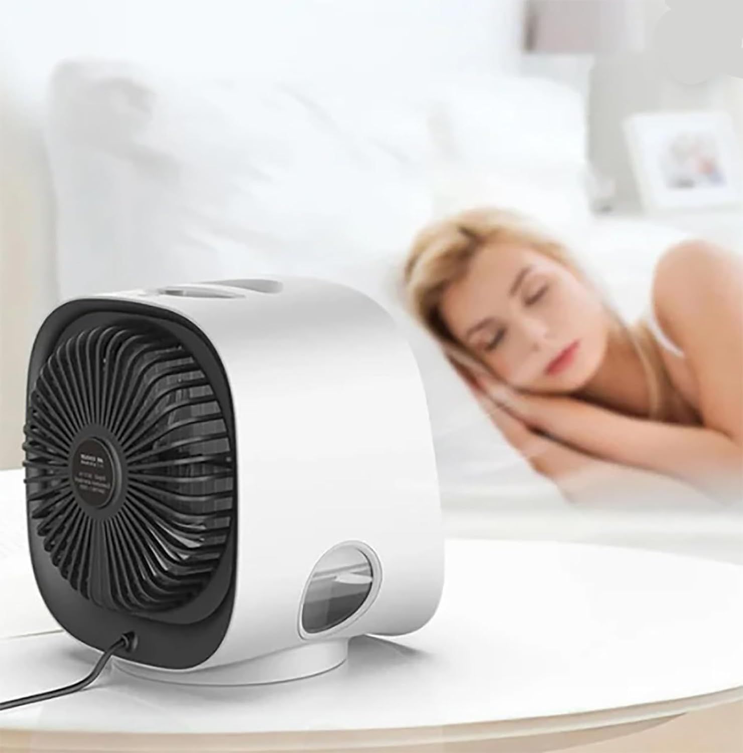 Portable Air Conditioners, New Upgrade Desktop Air Conditioner, Portable Air Cooler with Humidifier, Portable Evaporative (White) — image 4