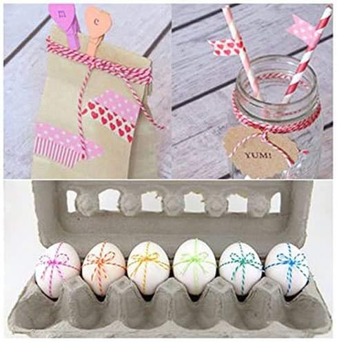 Pink and White Twine String, 328 Feet Christmas Bakers Twine String, 2MM Heavy Duty Packing String for DIY Crafts, Christmas Decoration, Gift Wrapping, Craft — image 6