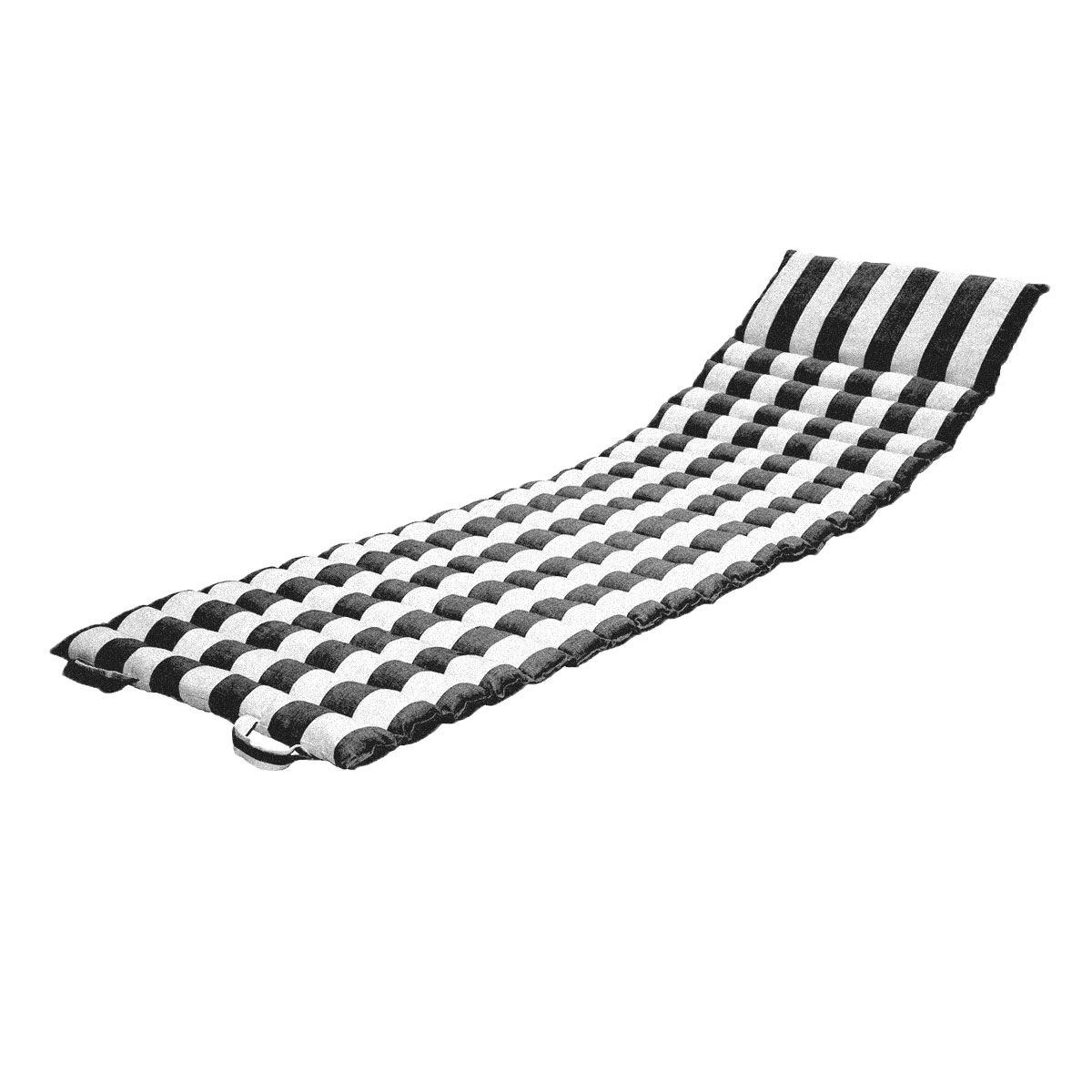 Rans Black Alfresco Cotton Outdoor Indoor Lounge Mat 62 × 194 cm