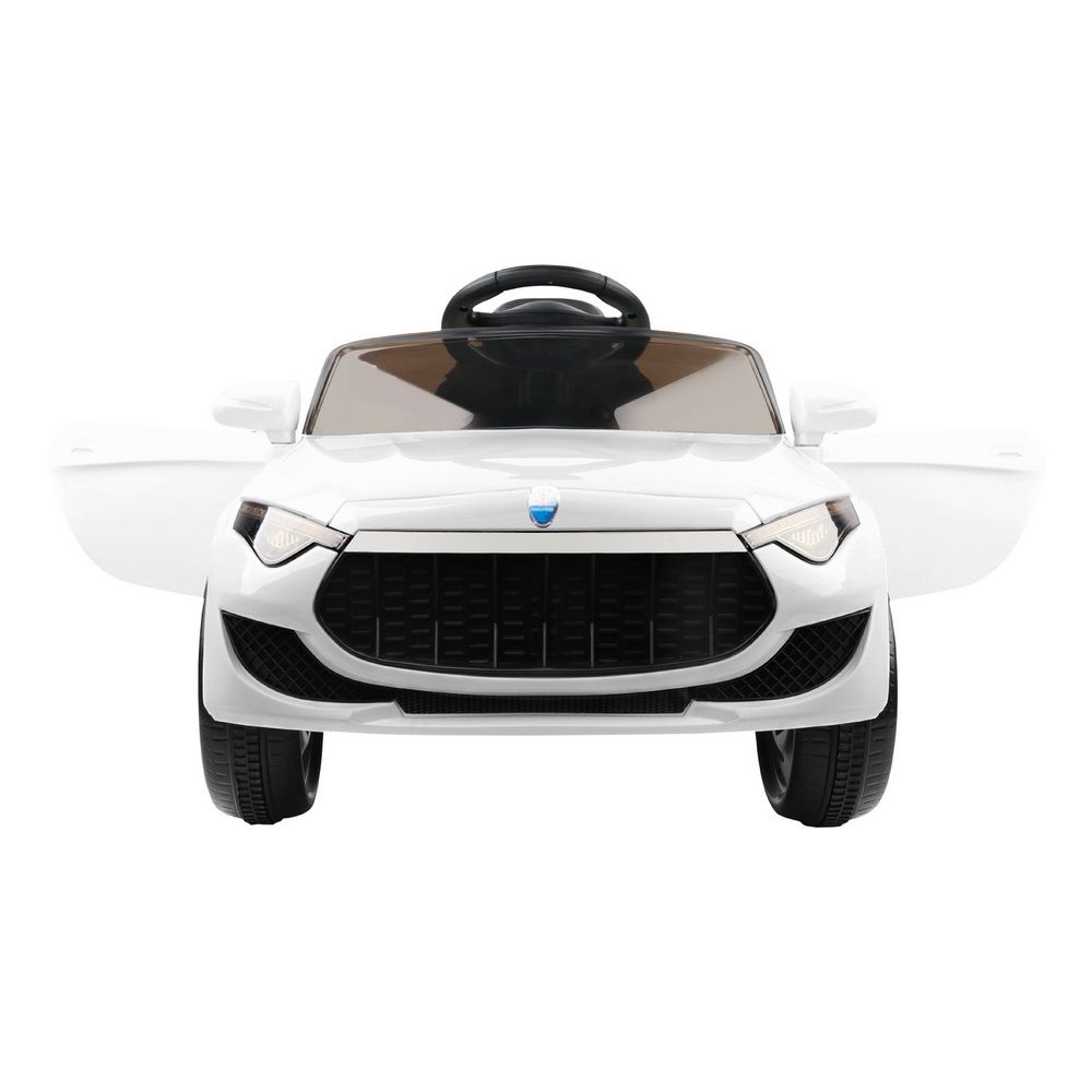 Rigo Kids Electric Ride On Car Cars Music Headlight Remote Control 12V White โ image 3
