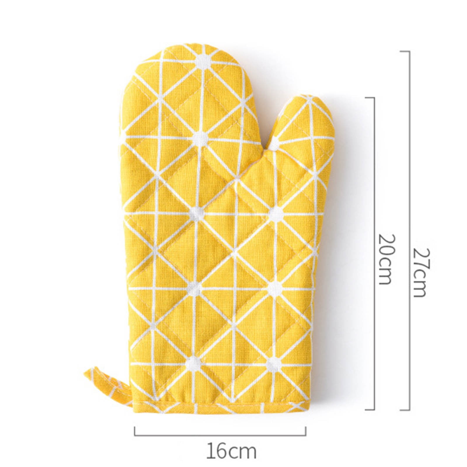 2 Pieces Oven Mitts and Grill Gloves, Non-Slip Cooking Gloves for Baking, Grilling and Everyday Kitchen Use, Yellow — image 5