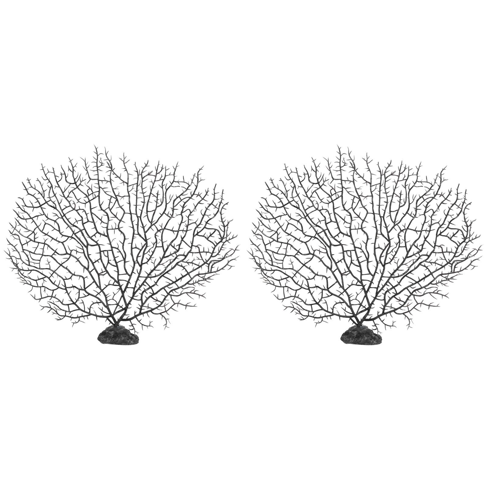 2Pcs Artificial Water Plant Aquarium Decoration Fish Tank Landscaping Simulation Coral Tree — image 2