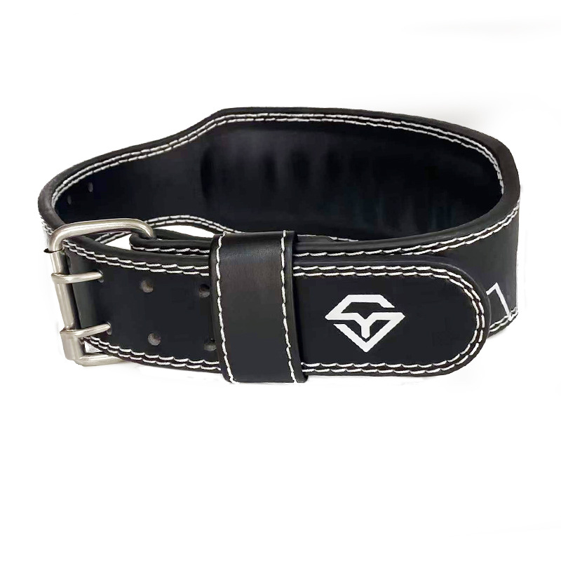 Size M Black Professional Weightlifting Belt with Sponge Padding for Deep Squat and Deadlift - Men and Women Fitness Support โ image 2
