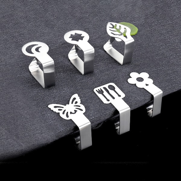 Butterfly-Shaped Cloth Clips / Cloth Holders, 4-pack Silver โ image 5