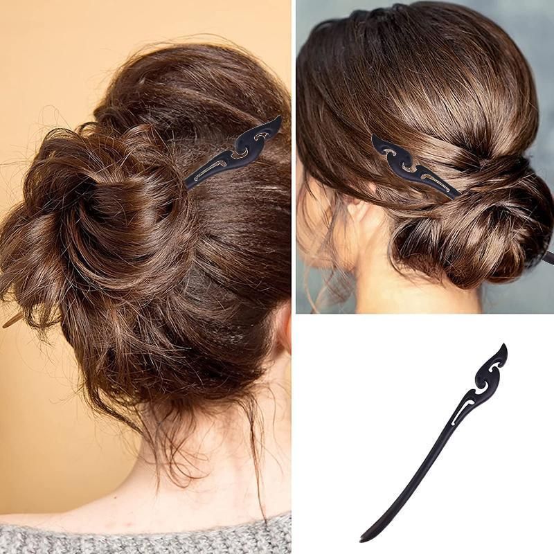 Retro Wooden Carved Hair Sticks Women Hairpin Barrette Chopsticks Accessories - I โ image 5