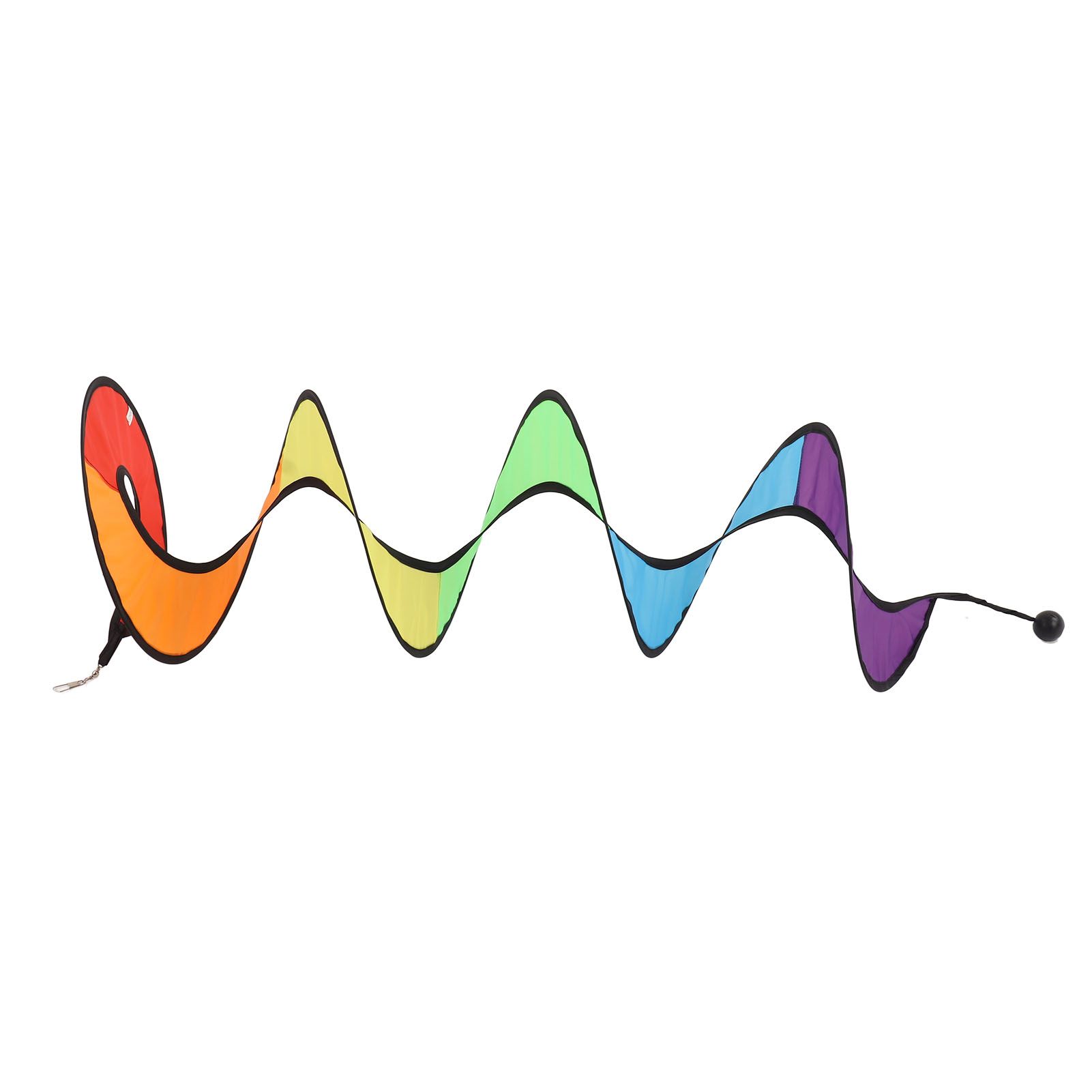 Wind Spinner Foldable Colorful Spiral Rainbow Wind Sculpture Spinner Hanging Curly Spinner Yard Garden Decoration — image 2